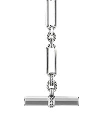 【送料無料】 デイビット・ユーマン レディース ネックレス・チョーカー・ペンダントトップ アクセサリー Lexington Sterling Silver & Diamond Toggle Necklace silver