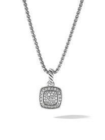 【送料無料】 デイビット・ユーマン レディース ネックレス・チョーカー・ペンダントトップ アクセサリー Petite AlbionR Pendant Necklace with Pave Diamonds sterling silver