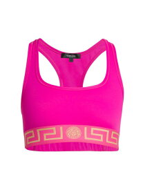 【送料無料】 ヴェルサーチ レディース ブラジャー スポーツブラ アンダーウェア Greca Sports Bra water lily