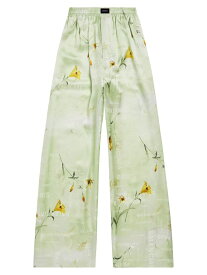 【送料無料】 バレンシアガ レディース ナイトウェア アンダーウェア Lilies Pajama Pants green