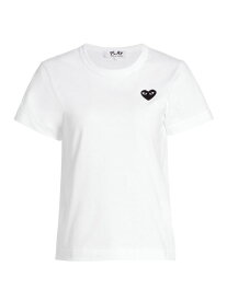 【送料無料】 コム・デ・ギャルソン レディース Tシャツ トップス Heart T-Shirt white