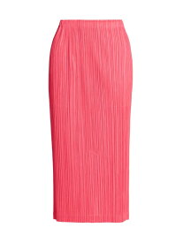 【送料無料】 プリーツ プリーズ イッセイ ミヤケ レディース スカート ボトムス Pleated Elasticized Midi-Skirt pink red