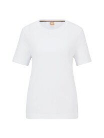 【送料無料】 ボス レディース Tシャツ トップス T-Shirt white
