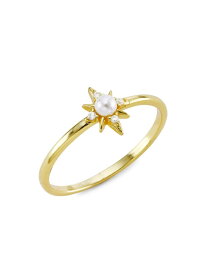 【送料無料】 シャシ レディース リング アクセサリー Celestina 18K-Gold-Plated, Pearl & Cubic Zirconia Ring gold