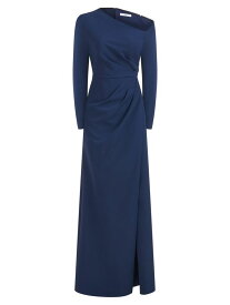【送料無料】 ケイ アンジャー レディース ワンピース トップス Irina Gown Asymmetric Long-Sleeve Gown night blue