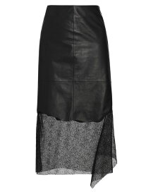 【送料無料】 ヘルムート ラング レディース スカート ボトムス Leather Lace Midi-Skirt black