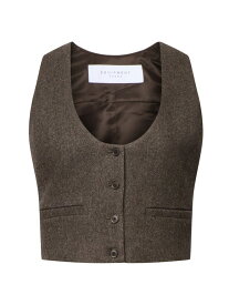 【送料無料】 エキプモン レディース タンクトップ トップス Charlie Cropped Wool Vest charcoal heather grey