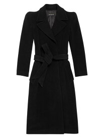 【送料無料】 バレンシアガ レディース ジャケット・ブルゾン アウター Round Shoulder Fitted Coat black