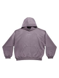 【送料無料】 バレンシアガ メンズ パーカー・スウェット フーディー アウター Back Medium Fit Hoodie faded purple