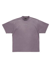 【送料無料】 バレンシアガ メンズ Tシャツ トップス Back Medium Fit T-Shirt faded purple