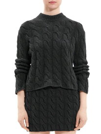 【送料無料】 セオリー レディース ニット・セーター アウター Wool & Cashmere Cable-Knit Sweater charcoal