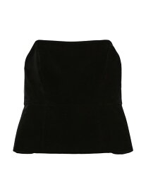 【送料無料】 マックスマーラ レディース タンクトップ トップス Giubba Strapless Velvet Top black