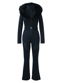 【送料無料】 マッカージュ レディース ジャケット・ブルゾン アウター Elle Belted Shearling-Trimmed Shell Ski Suit black