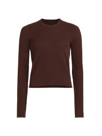 【送料無料】 エーティーエム レディース パーカー・スウェット アウター Cropped Cashmere Sweatshirt chocolate