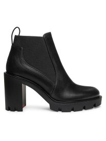 【送料無料】 クリスチャン・ルブタン レディース ブーツ・レインブーツ シューズ Marchacroche 70MM Leather Ankle Booties black