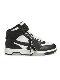 【送料無料】 オフ-ホワイト メンズ スニーカー シューズ Out Of Office Leather Mid-Top Sneakers black white