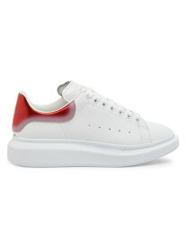 【送料無料】 アレキサンダー・マックイーン メンズ スニーカー シューズ Oversized Leather Sneakers white ruby red