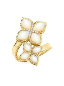 【送料無料】 ロバートコイン レディース リング アクセサリー Venetian Princess 18K Gold Mother-Of-Pearl & Diamond Wrap Ring gold