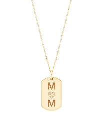 【送料無料】 ゾイチッコ レディース ネックレス・チョーカー・ペンダントトップ アクセサリー 14K Yellow Gold & Diamond Mom Small Dog Tag Pendant Necklace gold