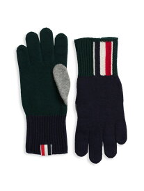 【送料無料】 トムブラウン メンズ 手袋 アクセサリー Striped Wool Gloves dark green