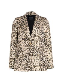 【送料無料】 エリータハリ レディース ジャケット・ブルゾン ブレザー アウター The Marcie Leopard-Print Blazer gold lustre leopard
