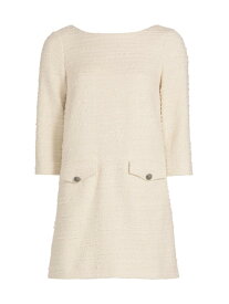 【送料無料】 バッシュ レディース ワンピース トップス Auxane Cotton-Blend Tweed Minidress ecru
