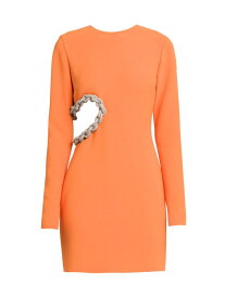 【送料無料】 ステラマッカートニー レディース ワンピース トップス Braided Crystal Cut-Out Minidress bright orange