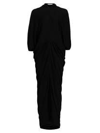 【送料無料】 ザ ロウ レディース ワンピース トップス Robin Wool Draped Maxi Dress black
