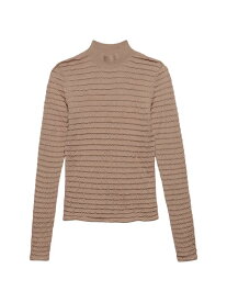 【送料無料】 フレーム レディース ニット・セーター アウター Smocked Silk-Cotton Sweater blush