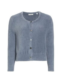 【送料無料】 ヴィンス レディース ニット・セーター カーディガン アウター Eyelash Fuzzy Knit Cardigan iris smoke