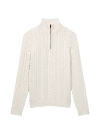 【送料無料】 レイス メンズ ニット・セーター アウター Bantham Textured-Knit Half-Zip Pullover ecru