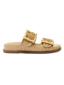 【送料無料】 シュッツ レディース サンダル シューズ Enola Woven Leather Sandals beige gold