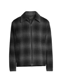 【送料無料】 ヴィンス メンズ ジャケット・ブルゾン アウター Wool Plaid Shirt Jacket heather black grey