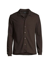 【送料無料】 クラブ モナコ メンズ シャツ トップス Waffle-Knit Button-Front Shirt brown multi