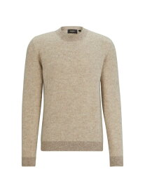 【送料無料】 ボス メンズ ニット・セーター アウター Two-Tone Sweater In Alpaca-Blend Jacquard light brown