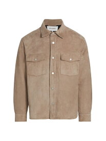 【送料無料】 フレーム メンズ ジャケット・ブルゾン アウター Long-Sleeve Suede Overshirt stone beige