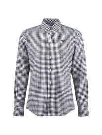 【送料無料】 バーブァー メンズ シャツ トップス Finkle Glen Check Cotton Shirt grey marl