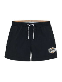 【送料無料】 ボス メンズ ハーフパンツ・ショーツ 水着 Quick-Drying Swim Shorts With Logo Details black