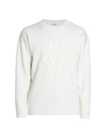 【送料無料】 ロエベ メンズ ニット・セーター アウター Debossed Wool Sweater white