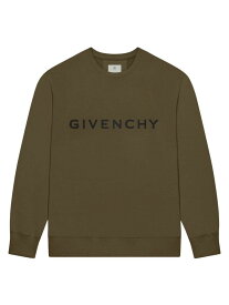 【送料無料】 ジバンシー メンズ パーカー・スウェット アウター GIVENCHY Archetype slim fit sweatshirt in fleece khaki