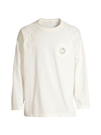 【送料無料】 クレイググリーン メンズ Tシャツ トップス Eyelet Cotton Smock off white