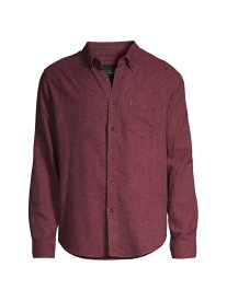 【送料無料】 レイルズ メンズ シャツ トップス Runson Cotton-Blend Button-Down Shirt currant