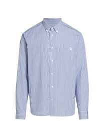 【送料無料】 サカイ メンズ シャツ トップス Thomas Mason Cotton Poplin Shirt blue stripe