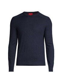 【送料無料】 イザイア メンズ ニット・セーター アウター Lighweight Wool-Blend Crewneck Sweater navy