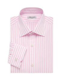 【送料無料】 シャルベ メンズ シャツ トップス Barrell Stripe Dress Shirt pink white