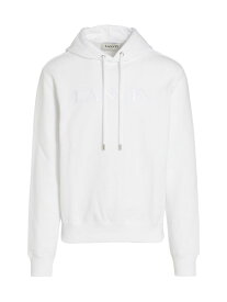 【送料無料】 ランバン メンズ パーカー・スウェット アウター Embroidered Hoodie Sweatshirt white