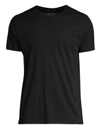 【送料無料】 エーティーエム メンズ Tシャツ トップス Short-Sleeve Regular Fit Stretch T-Shirt black