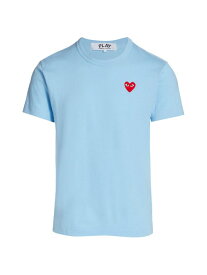 【送料無料】 コム・デ・ギャルソン メンズ Tシャツ トップス Play Heart T-Shirt blue