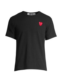 【送料無料】 コム・デ・ギャルソン メンズ Tシャツ トップス Play Double Heart T-Shirt black
