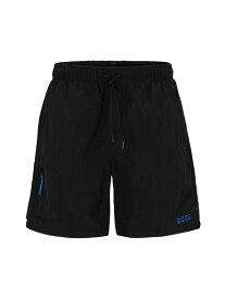 【送料無料】 ボス メンズ ハーフパンツ・ショーツ 水着 Swim Shorts In Quick-Drying Fabric With Embroidered Logo black